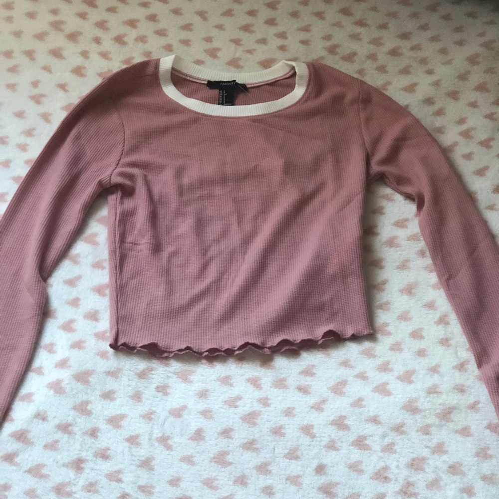 Cropped Pink Long Sleeve